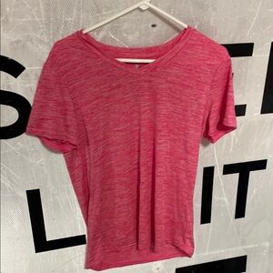 Pink Scoop Neck Short Sleeve Tee